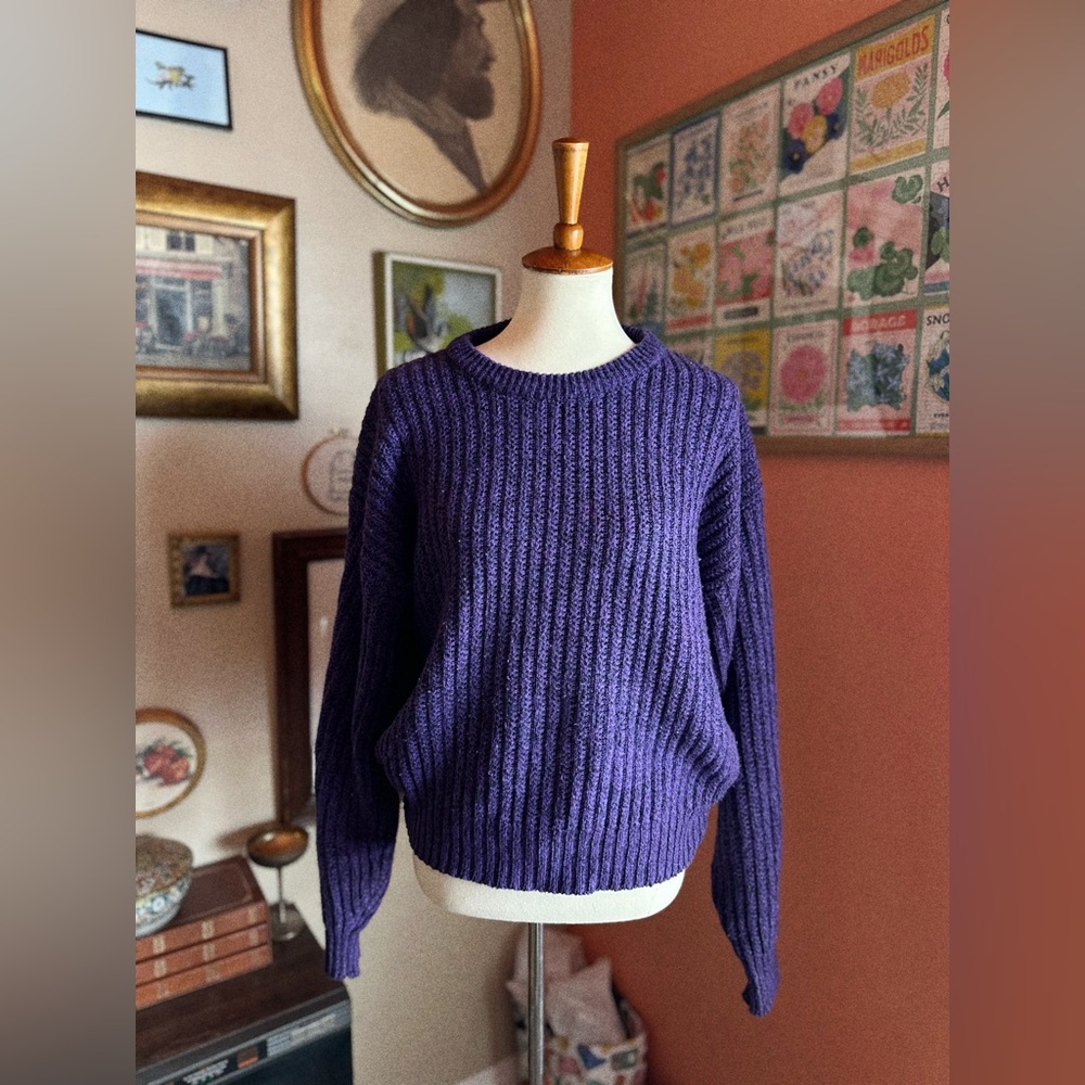 Vintage Honors Ribbed Knit Crewneck Sweater